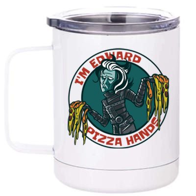 Edward Pizza Hands Parody 12 oz Stainless Steel Tumbler Cup