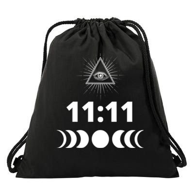 Eleven Eleven 11:11 Numerology Law Of Attraction New Age Drawstring Bag