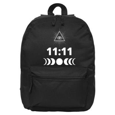 Eleven Eleven 11:11 Numerology Law Of Attraction New Age 16 in Basic Backpack