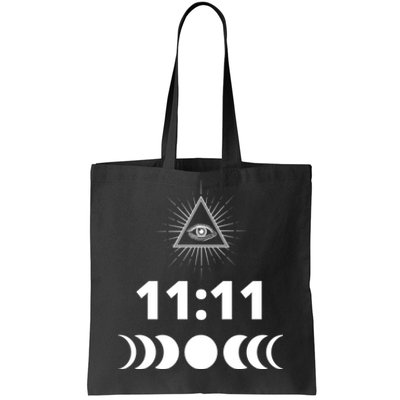 Eleven Eleven 11:11 Numerology Law Of Attraction New Age Tote Bag