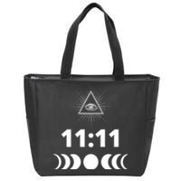 Eleven Eleven 11:11 Numerology Law Of Attraction New Age Zip Tote Bag