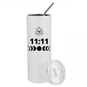 Eleven Eleven 11:11 Numerology Law Of Attraction New Age Stainless Steel Tumbler