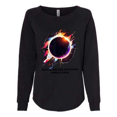 Eclipse Event 2024 Total Solar Eclipse Womens California Wash Sweatshirt