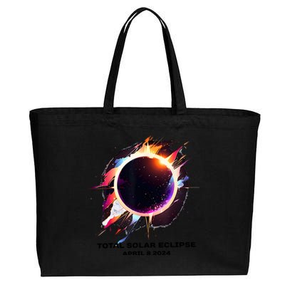 Eclipse Event 2024 Total Solar Eclipse Cotton Canvas Jumbo Tote