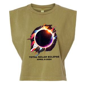 Eclipse Event 2024 Total Solar Eclipse Garment-Dyed Women's Muscle Tee