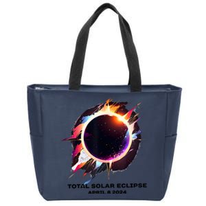 Eclipse Event 2024 Total Solar Eclipse Zip Tote Bag