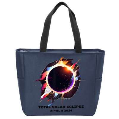 Eclipse Event 2024 Total Solar Eclipse Zip Tote Bag