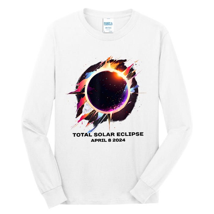 Eclipse Event 2024 Total Solar Eclipse Tall Long Sleeve T-Shirt