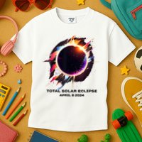 Eclipse Event 2024 Total Solar Eclipse Kids T-Shirt