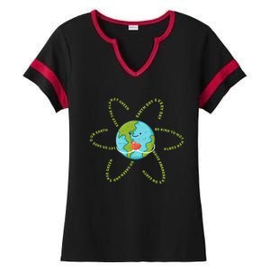 Earthday Everyday 54th Anniversary 2024 Earth Day Ladies Halftime Notch Neck Tee