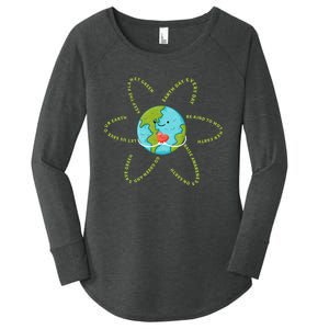 Earthday Everyday 54th Anniversary 2024 Earth Day Women's Perfect Tri Tunic Long Sleeve Shirt