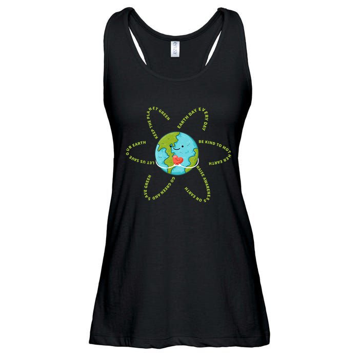 Earthday Everyday 54th Anniversary 2024 Earth Day Ladies Essential Flowy Tank