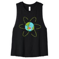 Earthday Everyday 54th Anniversary 2024 Earth Day Women's Racerback Cropped Tank