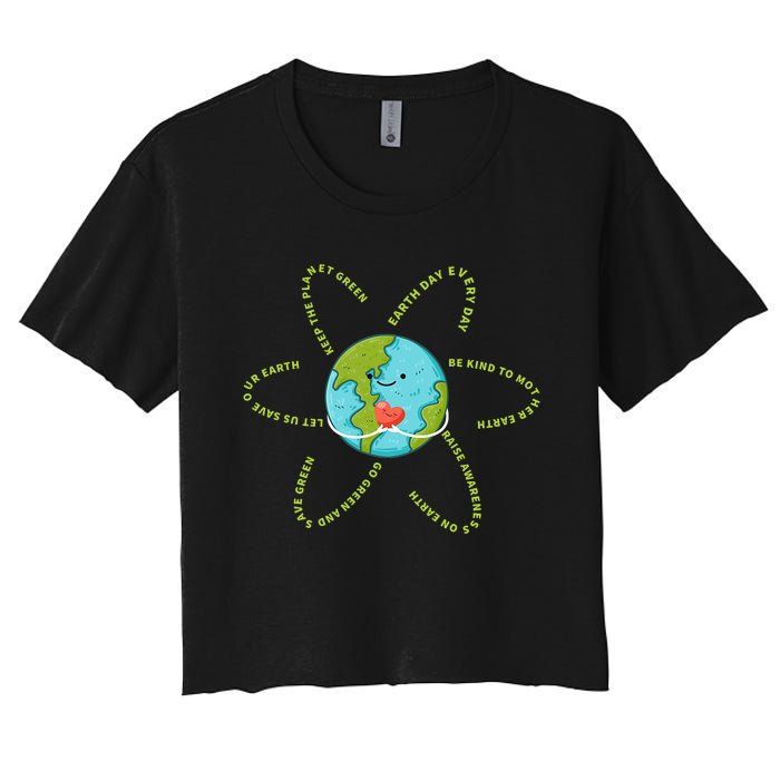 Earthday Everyday 54th Anniversary 2024 Earth Day Women's Crop Top Tee