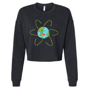 Earthday Everyday 54th Anniversary 2024 Earth Day Cropped Pullover Crew