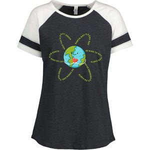 Earthday Everyday 54th Anniversary 2024 Earth Day Enza Ladies Jersey Colorblock Tee