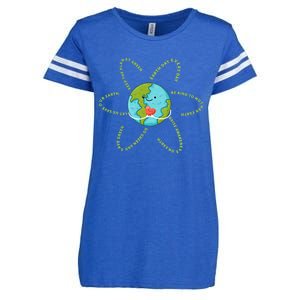 Earthday Everyday 54th Anniversary 2024 Earth Day Enza Ladies Jersey Football T-Shirt