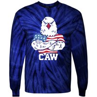 Eagle Eyes American Flag Patriotic 4th Of July USA Gift Tie-Dye Long Sleeve Shirt