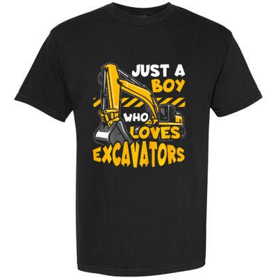 Excavator Enthusiast A Passion for Construction Vehicles Garment-Dyed Heavyweight T-Shirt