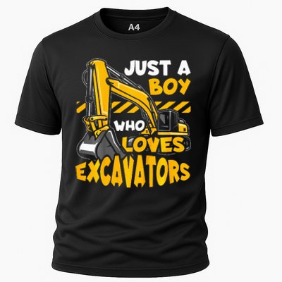 Excavator Enthusiast A Passion for Construction Vehicles Cooling Performance Crew T-Shirt