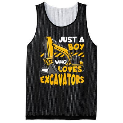 Excavator Enthusiast A Passion for Construction Vehicles Mesh Reversible Basketball Jersey Tank