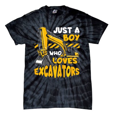 Excavator Enthusiast A Passion for Construction Vehicles Tie-Dye T-Shirt