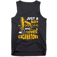 Excavator Enthusiast A Passion for Construction Vehicles Tank Top