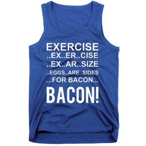 Exercise Eggs Are Side For Bacon! Funny Bacon Tank Top