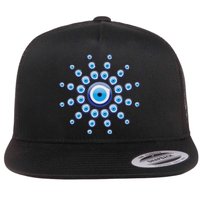 Evil Eye Against Evil Spirits Greek Turkish Eye Nazar Flat Bill Trucker Hat