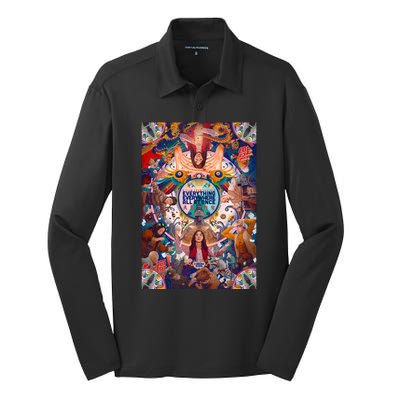 Everything Everywhere All At Once Silk Touch Performance Long Sleeve Polo