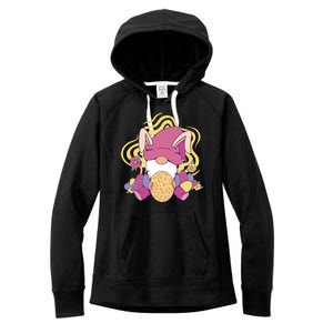 Easter Egg Bunny Gnome Women's Fleece Hoodie