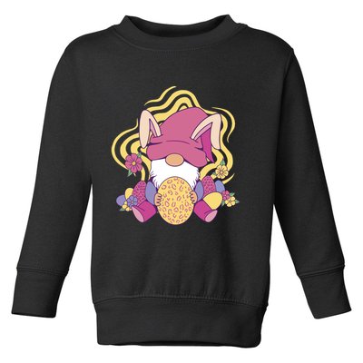 Easter Egg Bunny Gnome Toddler Sweatshirt
