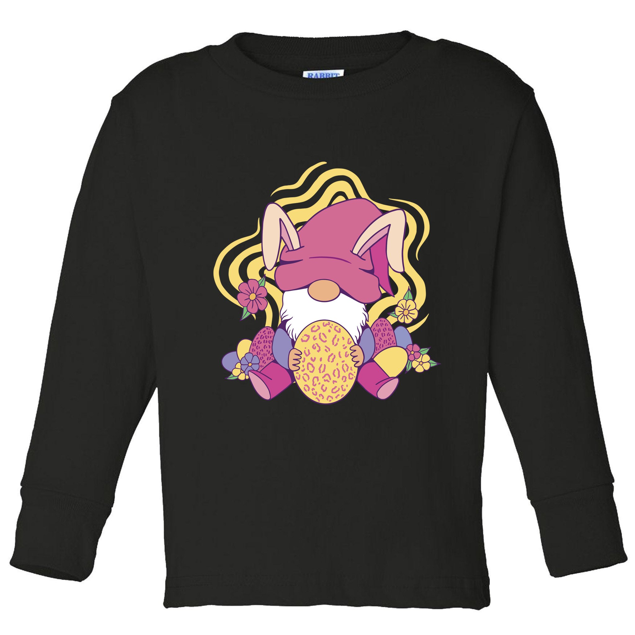 Easter Egg Bunny Gnome Toddler Long Sleeve Shirt