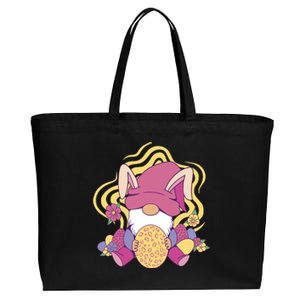 Easter Egg Bunny Gnome Cotton Canvas Jumbo Tote