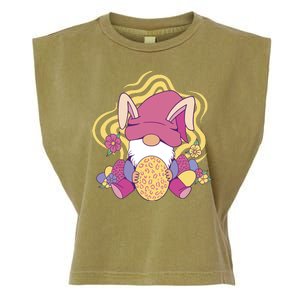 Easter Egg Bunny Gnome Garment-Dyed Women's Muscle Tee