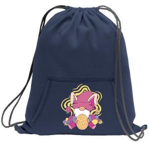 Easter Egg Bunny Gnome Sweatshirt Cinch Pack Bag