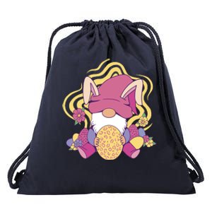 Easter Egg Bunny Gnome Drawstring Bag