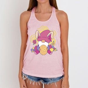 Easter Egg Bunny Gnome Women's Knotted Racerback Tank