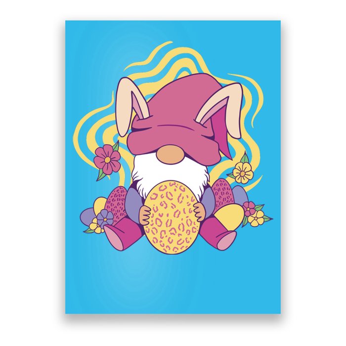 Easter Egg Bunny Gnome Poster