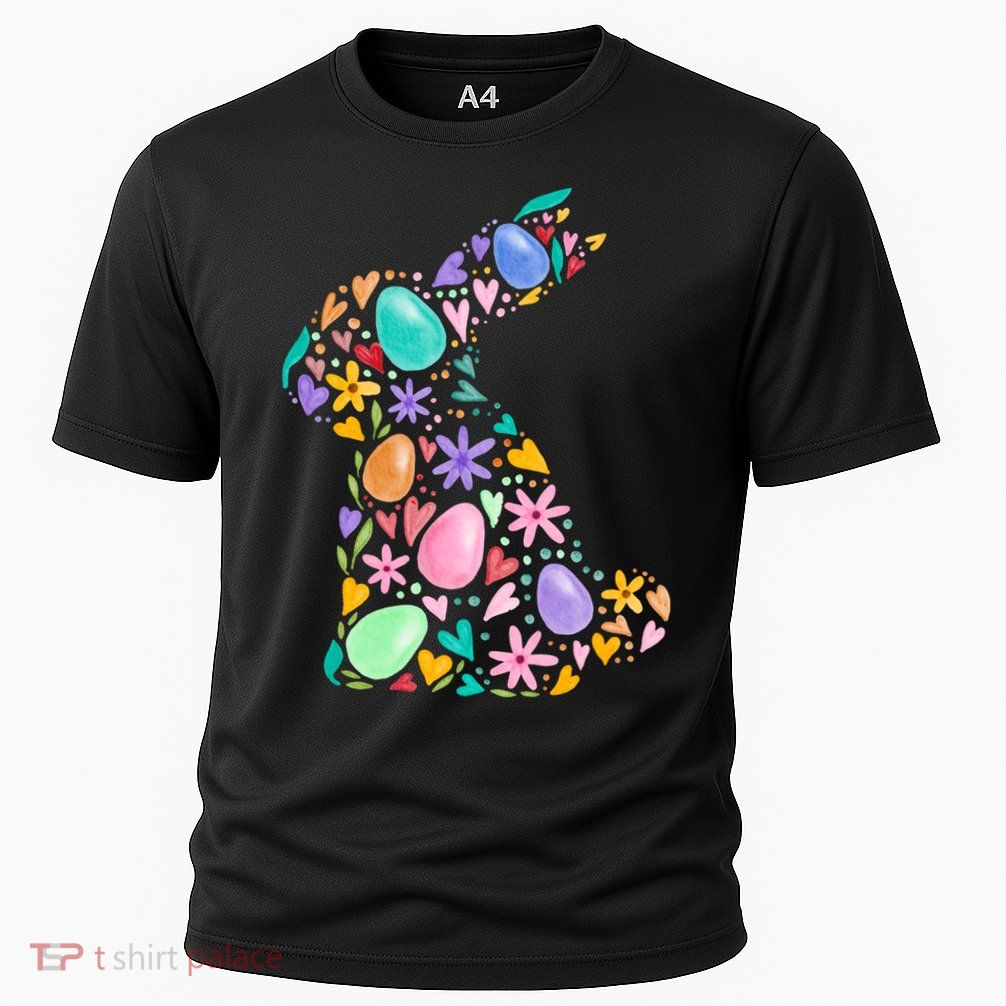 Easter Egg Bunny Floral Holiday Performance Shirt