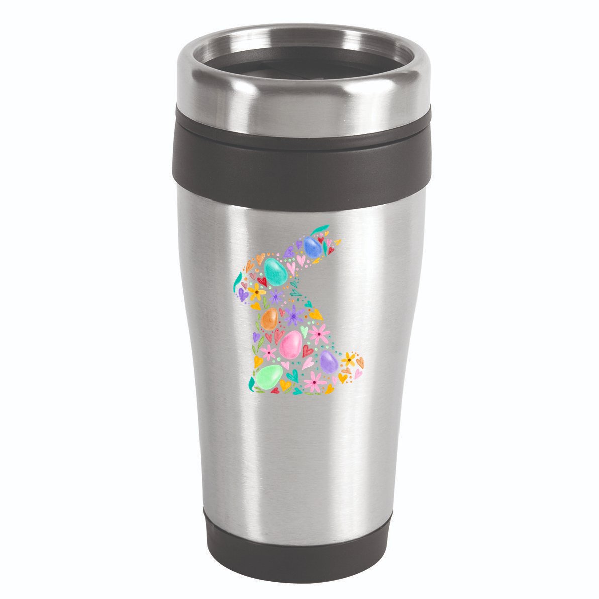 Easter Egg Bunny Floral Holiday 16oz Travel Tumbler