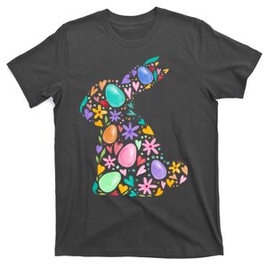 Easter Egg Bunny Floral Holiday T-Shirt