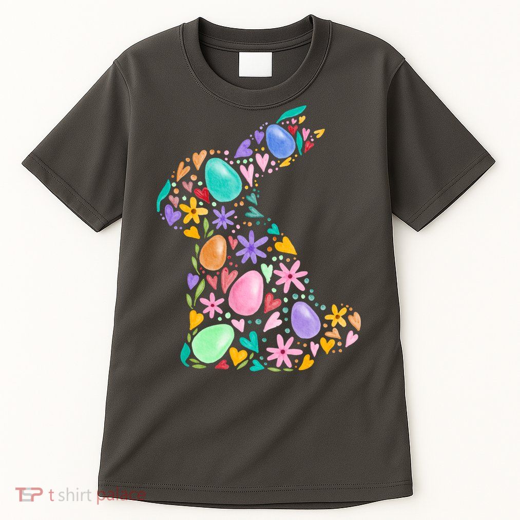 Easter Egg Bunny Floral Holiday Tall T-Shirt