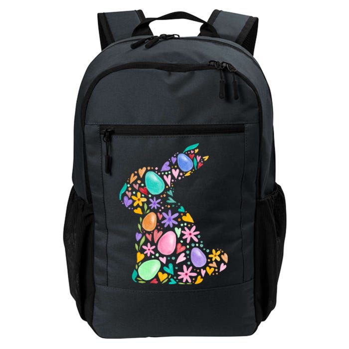 Easter Egg Bunny Floral Holiday Daily Commute Backpack