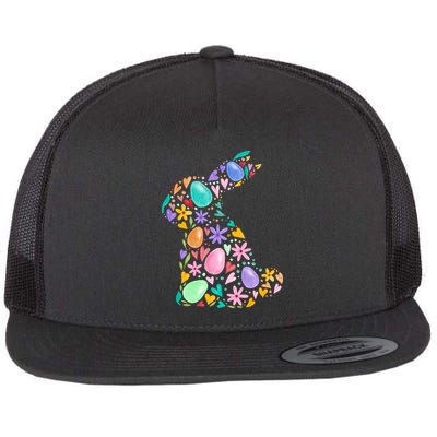 Easter Egg Bunny Floral Holiday Flatbill Hat