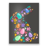 Easter Egg Bunny Floral Holiday Poster