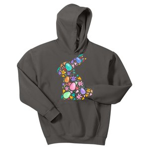 Easter Egg Bunny Floral Holiday Kids Hoodie