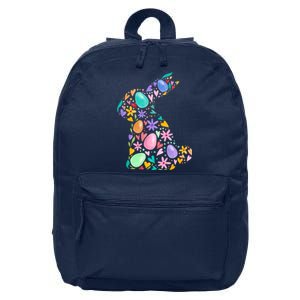 Easter Egg Bunny Floral Holiday 16 in Basic Backpack