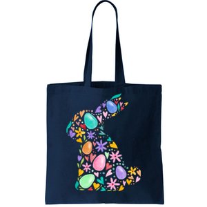 Easter Egg Bunny Floral Holiday Tote Bag