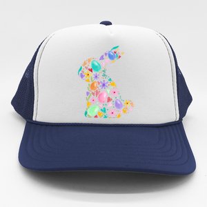 Easter Egg Bunny Floral Holiday Trucker Hat